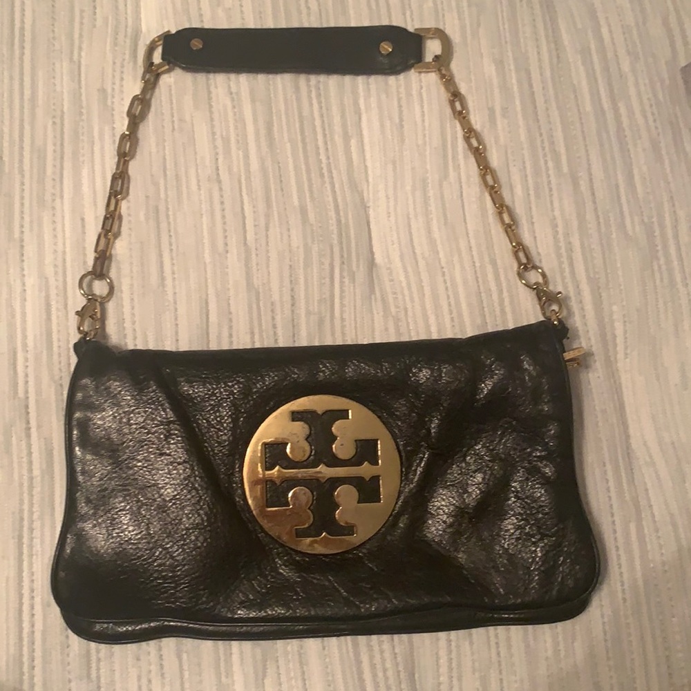 Tory Burch black leather bag on chain